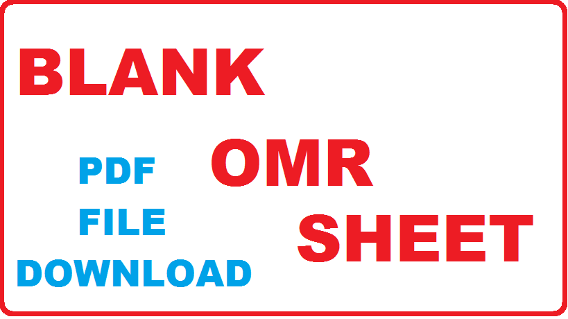 Blank OMR sheet for NIOS delded exam
