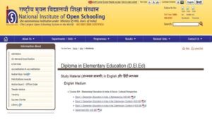NIOS dled books and study material download free pdf file all language