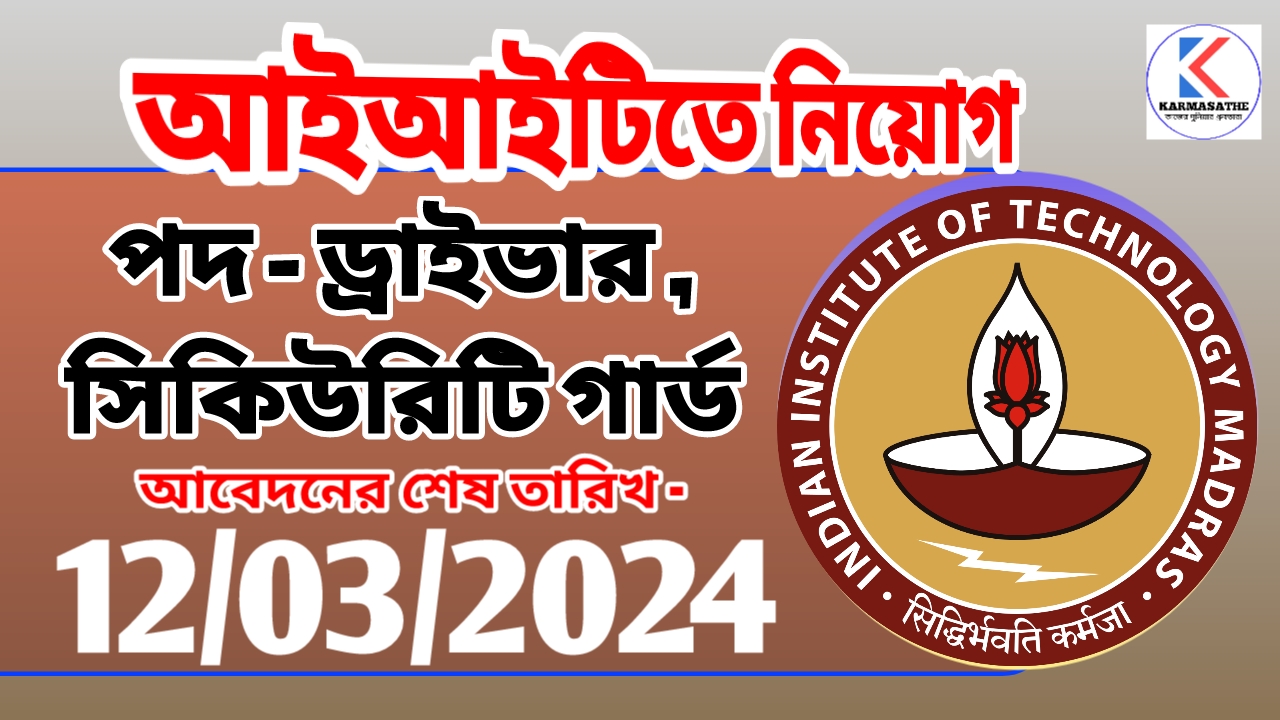 Iit madras recruitment 2024 